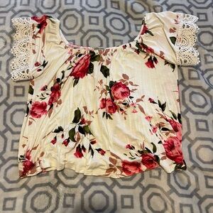 Off the shoulder floral top